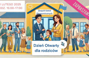 Plakat promujący Dzień Otwarty dla rodziców.