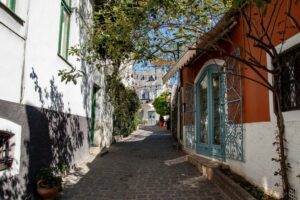 Jeszcze jedno zdjęcie na wąska uliczkę w Szentedre.